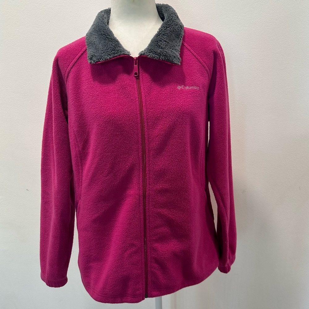 Columbia Fleece Thermal Omni-Heat Comfort Zip Up Jacket Women’s Size Large